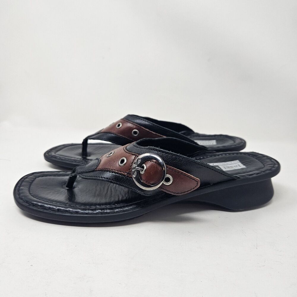Josef Seibel Womens Shoes 9 40 Thong Sandals Flip Flop Leather Two Tone S5